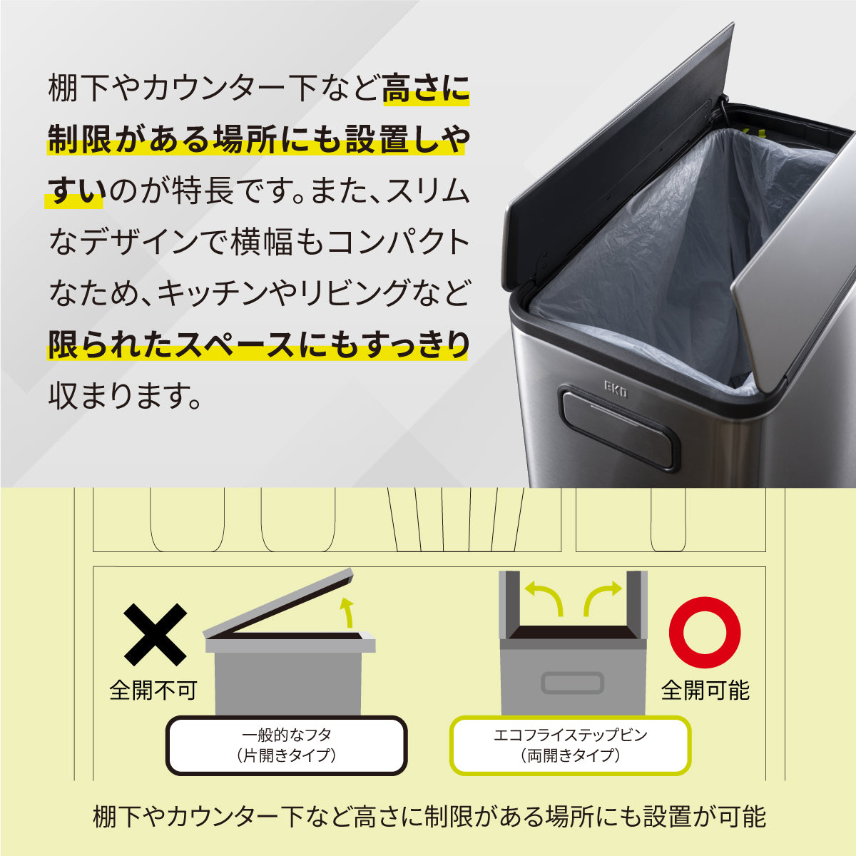 エコフライステップビン 20+20L・ラグーナオープントップビン 10L セット