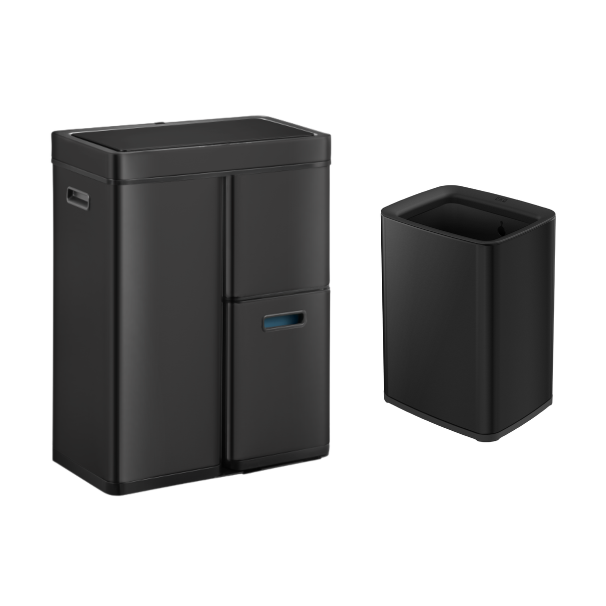 ミラージュプラスセンサーリサイクラー 30L＋15L＋15L・ラグーナオープントップビン 10L セット (ブラック)