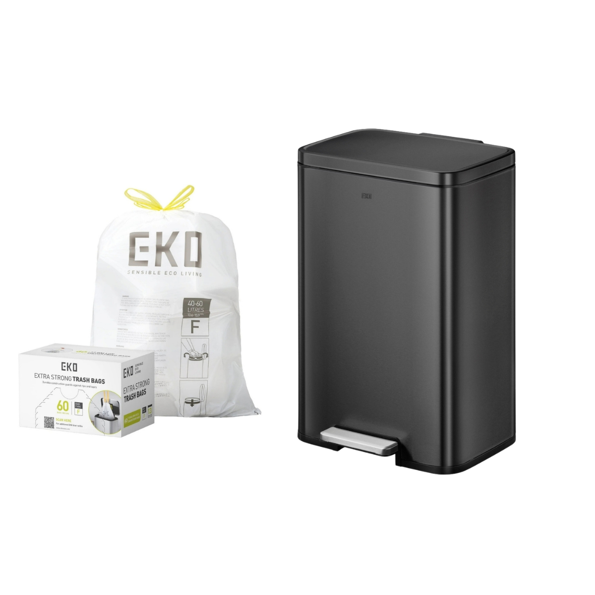 マディソンステップビン 50L＋ゴミ袋BOX（60枚入り）セット